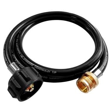 Imagem de Joywayus Mangueira Adaptadora De Propano 5 Pés, Conversor 1 Lb Para 20 Lb, Substituição Grelha Webber Q/Chapa Black Stone/Fogão Acampamento Coleman/Aquecedor Buddy, Conecta Tanque Qcc1/Tipo
