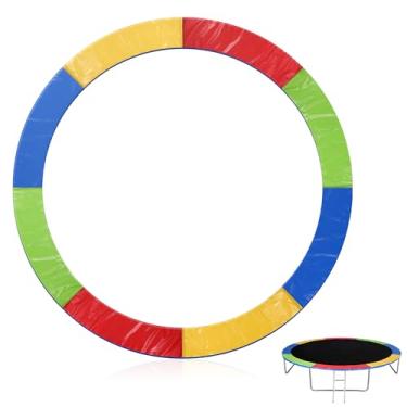 Imagem de Almofada de segurança de substituição para trampolim, capa protetora de mola de trampolim de 4,3 m, redonda, EPE, tapete de trampolim de algodão pérola, à prova d'água, acessórios sem furos para