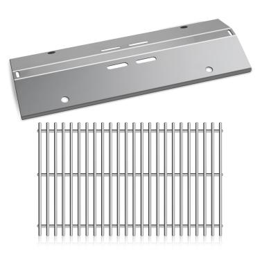 Imagem de Zemibi Substituição de grelha e placa térmica SCGG200 para modelos de grelha a gás Cuisinart CGG-200 CGG-220 CGG-240, grelha de cozinha de aço inoxidável e acessórios de placa de calor