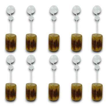 Imagem de Kit 10 Mini Porta Retrato Foto Redondo Madeira Lembrancinha - Luggari,