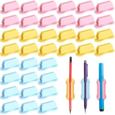 Imagem de Sherr Pacote com 48 porta-canetas adesivas para parede, suporte de marcador de lápis, adesivo de silicone, organizador de canetas para prancheta, material de professor, acessórios de sala de aula