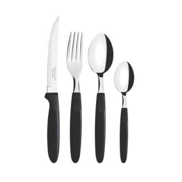 Imagem de Faqueiro Tramontina Ipanema com Laminas em Aco Inox 24 Pecas Preto, Pr