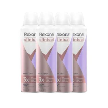 Imagem de Kit Desodorante Aerosol Rexona Clinical Extra Dry 91g - 4 Unidades