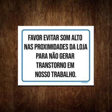 Imagem de Placa De Sinalização - Favor Evitar Som Alto 36X46