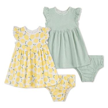 Imagem de HUGGIES Pacote com 2 vestidos para bebês meninas, Dew Kissed/Limões, 24 Meses