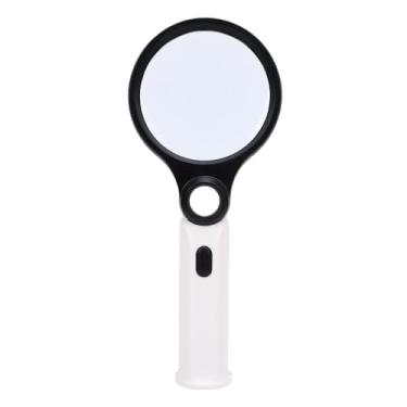 Imagem de Pssopp Lupa, 10X 20X Handheld Iluminado Iluminado Lupa para Idosos Leitura Selos Mapa Inspeção