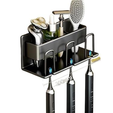 Imagem de Porta Escova De Dentes Para Banheiro Luxo Suporte Para Escova De Dente Preto/dourado Copo De Parede Acessórios Banheiro(PLETO-3-F)
