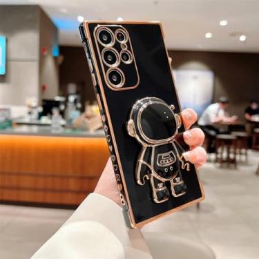 Imagem de Capa de telefone astronauta para Samsung Galaxy S23 FE S24 S22 Ultra Plus A55 A35 A25 A15 A14 A34 A54 Love Heart Suporte dobrável de silicone, preto, para Samsung Galaxy A35