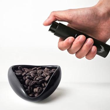 Imagem de KNODOS Copo dosador de grãos de café e pulverizador RDT conjunto de presente acessórios de barra de café recipiente de dosagem de cerâmica/kit de bandeja de medição de dose única