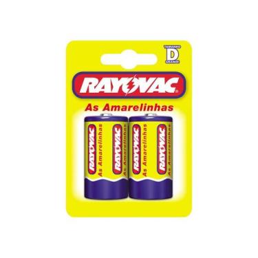 Imagem de Pilha Rayovac As Amarelinhas 10298 D Grande Blister Com 2
