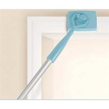 Imagem de Escova De Vassoura Telescópica Extensível Com Coletor De Pó E Pano De Microfibra - Ideal Para Limpeza De Rodapés E Rodapés