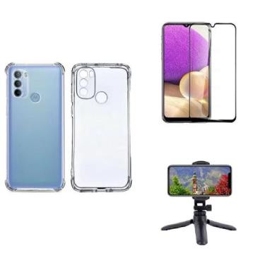 Imagem de Kit Tripé Tripod 360 graus para Motorola Moto G31 + Capa + Pelicula De