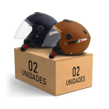 Imagem de Kit 2 Capacete Aberto New Atomic Elite Masculino Feminino Pro Tork, AZ