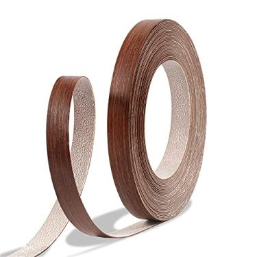 Imagem de GSCIT Club Faixa Cherry Edge, rolo de 3,8 cm x 15,2 m de borda laminada – Pré-colada flexível, fita de PVC de madeira para restauração de móveis de reparo de armário