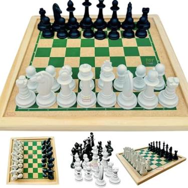 Imagem de Tabuleiro de Xadrez Jogo Completo Simples Presente Jogo de Mesa Tabuleiro INMETRO