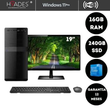 Imagem de Computador Corporativo Intel Core i5 16GB SSD 240GB Monitor 19.5" LED HDMI WIfi W11