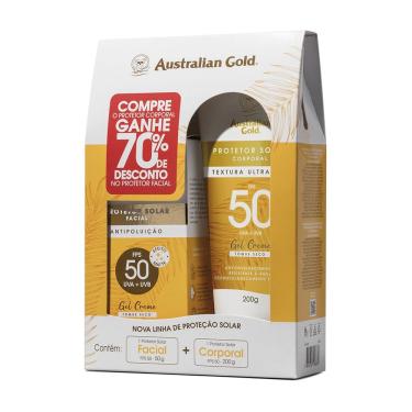 Imagem de Kit Protetor Solar Australian Gold Facial e Corporal FPS50