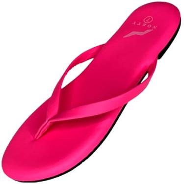 Imagem de NORTY - Sandália feminina de espuma viscoelástica – praia, piscina, chuveiro – Tamanho pequeno, Bright Fucshia, 40