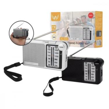 Imagem de Rádio Portátil De Bolso Radio AM FM Recarregável USBC Retro Presente P