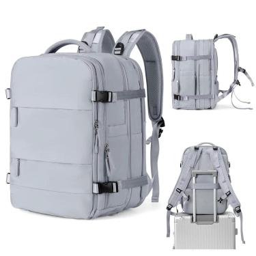 Imagem de Mochila Impermeável Expansível Notebook Usb Reforçada-Cinza