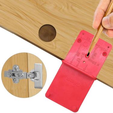 Imagem de Gabarito Guia Para Furação Dobradiças Caneco 35Mm E 26Mm