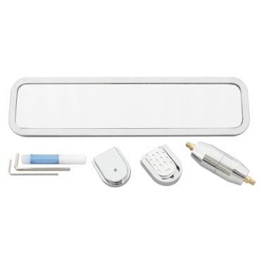 Imagem de Gxencks Espelho retrovisor interno de alumínio polido com esfera pivô polido de 23,5 cm