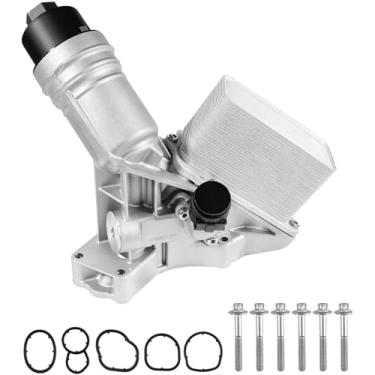 Imagem de 11428583895 Filtro de óleo de alumínio carcaça do filtro do refrigerador de óleo do motor compatível com BMW 340i 340i 340i GT xDrive X3 X4 440i 440i xDrive 540i 540i xDrive 640i 740i 740i xDrive 3.0L