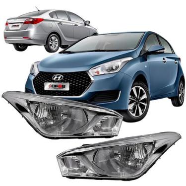 Imagem de Farol Hb20 Hb20s Hb20x 2013 2014 2015 2016 2017 2018 Cromado - DFEB, D