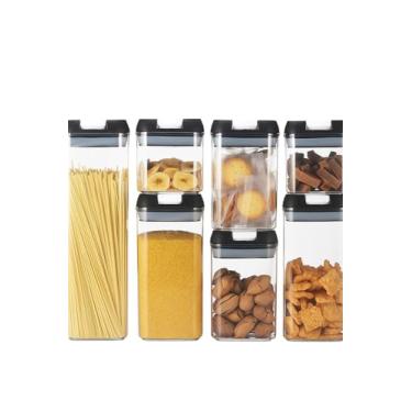 Imagem de Conjunto 7 Potes Organizadores Herméticos de Cozinha – Plástico Resistente, Livre de BPA, Vedação Segura