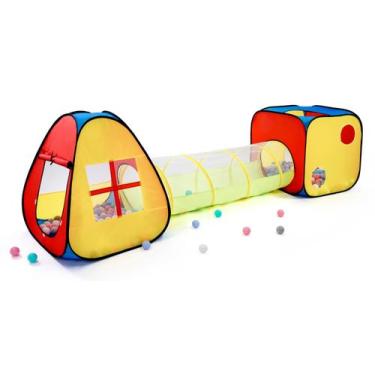 Imagem de Play Tent TIKTENT 3 em 1 com túnel e poço de bolas para crianças verme