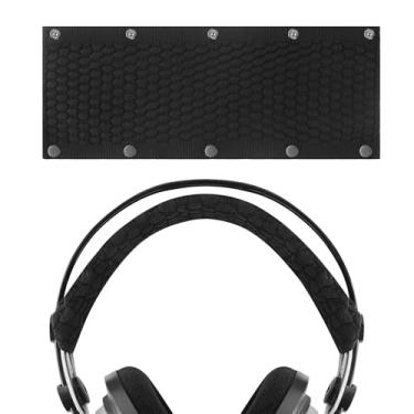 Imagem de Geekria Capa de tecido de malha compatível com Logitech, Turtle Beach, Panasonic, AKG, Sennheiser, fones de ouvido Sony, peça de reparo de substituição, fácil instalação DIY (preto)