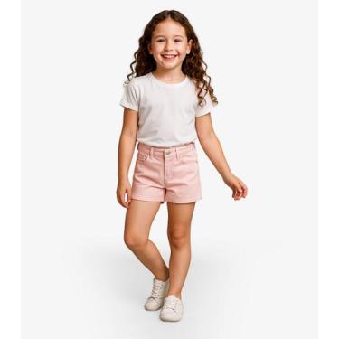 Imagem de Short Infantil Jeans Com Bolsos Select Rosa, Rosa, 1