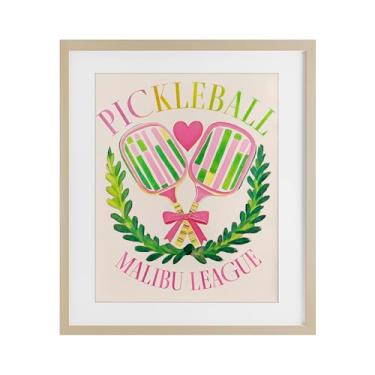 Imagem de Stupell Industries Impressão emoldurada de bétula Pickleball Malibu League Design sob vidro por Jess Stempel, 53 x 43 cm