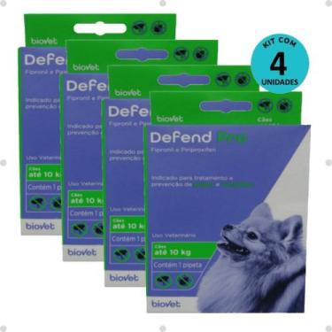 Imagem de Defend Pro Cães até 10Kg Prevenção de Pulgas e Carrapatos em Cães kit 