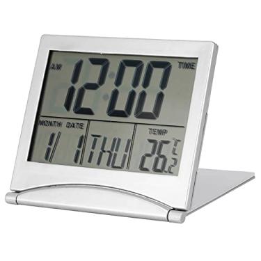 Imagem de 1pc Portátil Dobrável Viagem, Relógio, Despertador Despertador de Viagem Despertador Digital Led Despertador Temperatura Calendário Snooze