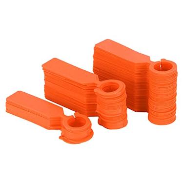 Imagem de aqxreight Planta Laranja de 100pcs para Jardinagem Reutilizável Rótulos de Suspensão para Mudas Flores e árvores 11x2 4cm (Amarelo)