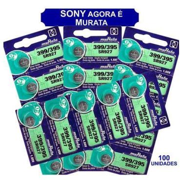 Imagem de 100 Baterias Sony 399/395 Sr927sw Ag7 Relógio Brinquedo Lupa