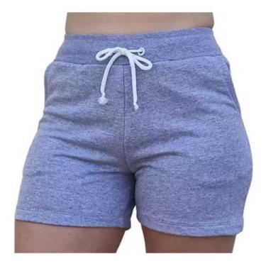 Imagem de Short Feminino Moletom Bermuda Soltinho Caminhada Academia Top Fitness