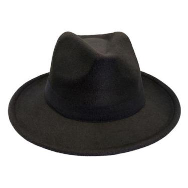 Imagem de Chapéu Fedora Feltro Aba Grande Unissex Ajustável Várias Cores - HHW, 