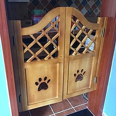 Imagem de Portas Giratórias Caijun Portas De Café Porta De Barra De Madeira Maciça Porta De Partição Interna Abertura Bidirecional Fechada Automaticamente, A, 70x90cm