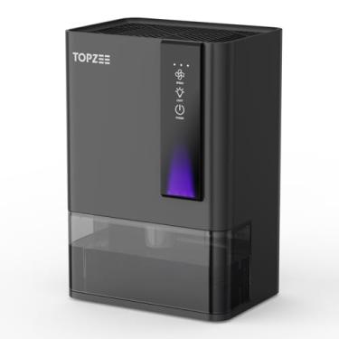 Imagem de Desumidificadores para casa, desumidificador para quarto banheiro porão com desligamento automático, desumidificador silencioso de semicondutor duplo, preto