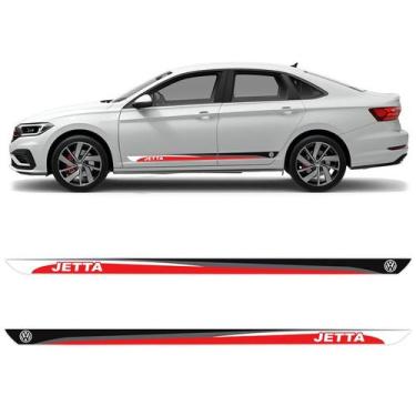 Imagem de Faixa Lateral Volkswagen Jetta 2012/2022 Adesivo Vermelho - SPORTINOX,