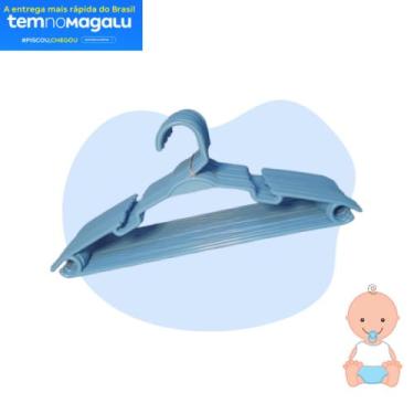 Imagem de kit Cabide azul bebê infantil juvenil 100 unidades. - BABY CABIDE