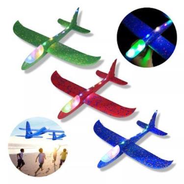 Imagem de Avião Planador de Isopor Flexível com Led - kapbom, Laranja