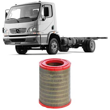 Imagem de Filtro Ar Mercedes Benz Accelo Om612 2003 A 2009 Metal Leve