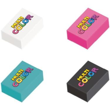 Imagem de Borracha Colorida Multicolor 4 Modelos Display com 24 Unidades - FABER