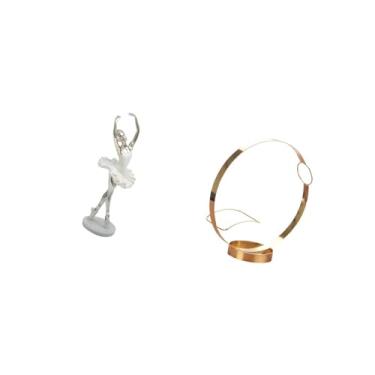 Imagem de Bothyi Estatueta de Bailarina, Ornamento de Mesa, Escultura Artística Criativa Moderna de Dançarina, Suporte de Garrafa de Vinho de Ferro E Metal para Quarto