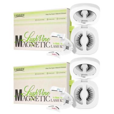 Imagem de Cílios magnéticos, pacote com 2 cílios magnéticos LASHVIEW Natural Loo