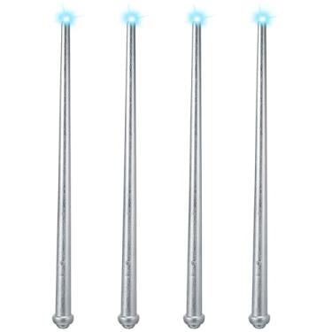 Imagem de Sumind 4 Pieces Light up Wand Light Sound Toy Wizard Wands, Magic Illuminating Wand, Costume Accessory for Halloween Party Cosplay(Silver)