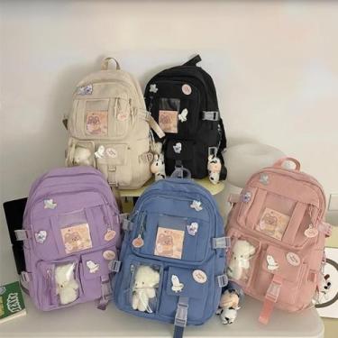 Imagem de Mochila Feminina Faculdade Bolsa Escolar Reforçada Grande - JM , ROSE